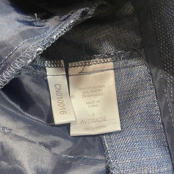 7TH AVENUE NEW YORK CO Suiting Pants Flare Mid Rise Denim Look Blue Womens Sz 4 - Picture 5 of 9